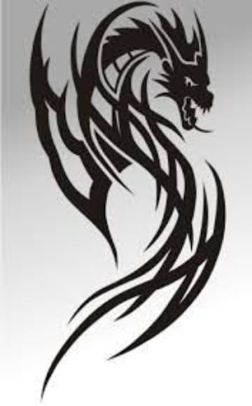 Tatuajes de dragones tribales