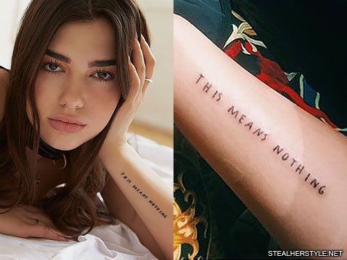 Tattoos of dua lipa 82