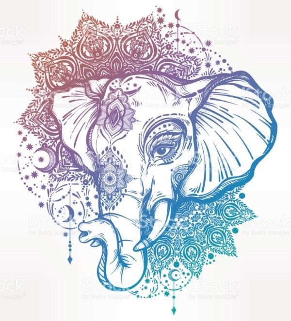 Tatouages de elefantes mandala 13