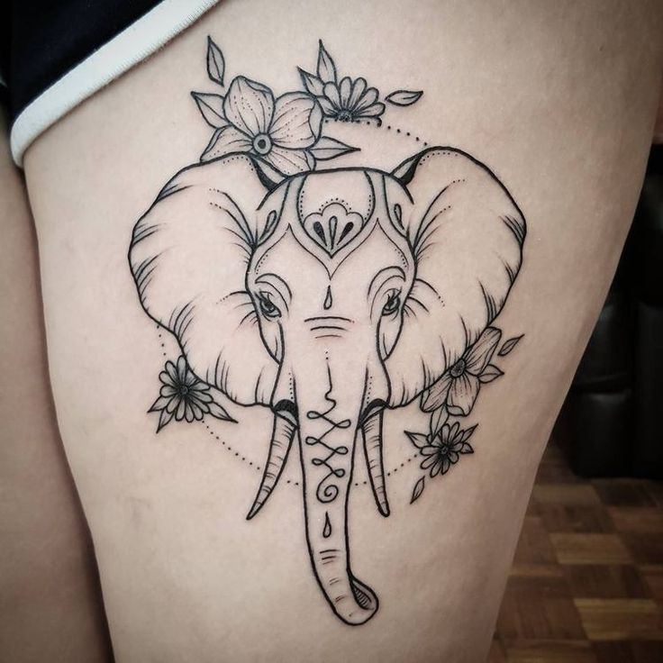 Tatouages de elefantes mandala 9