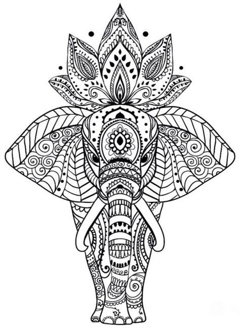 Tatouages de elefantes mandala 8