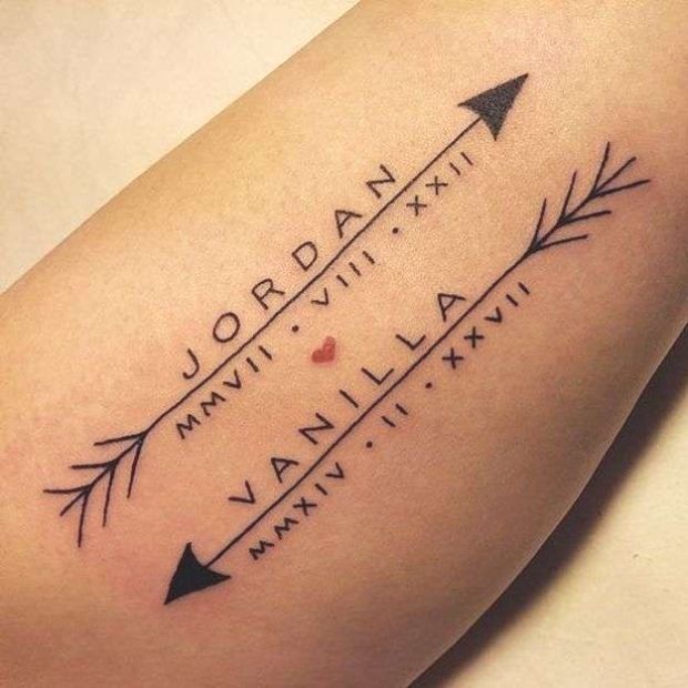 Tattoos von flechas con nombre 24