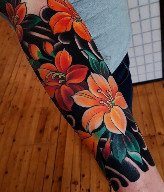 Tattoos of flores japonesas 10