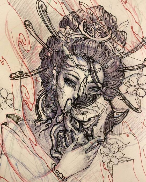 Tattoos of flores japonesas 4