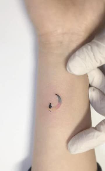 Tatuagens de gatos siluetas 37