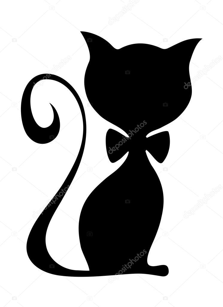 Tatuagens de gatos siluetas 29