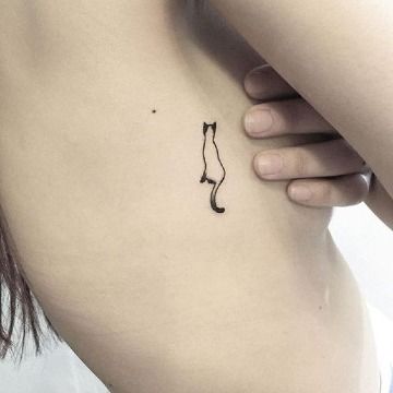 Tatuagens de gatos siluetas 27