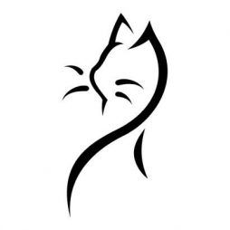 Tatuagens de gatos siluetas 23