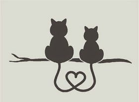 Tatuagens de gatos siluetas 20