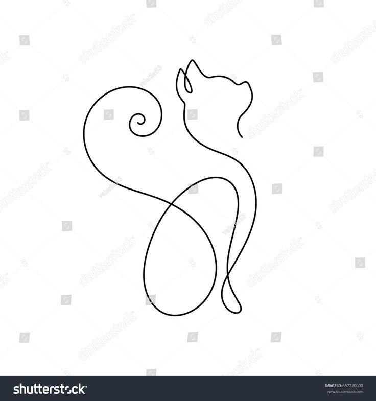 Tatuagens de gatos siluetas 18
