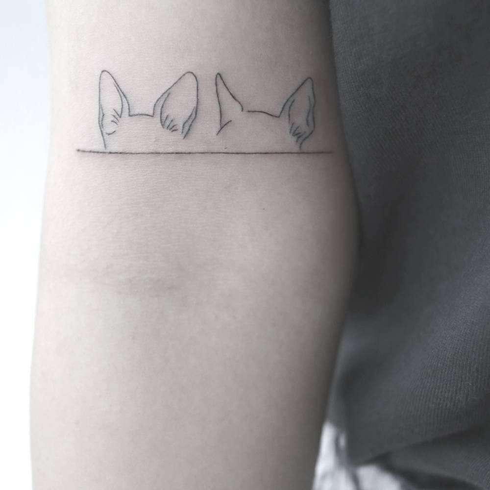 Tatuagens de gatos siluetas 17