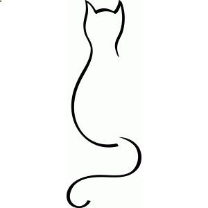 Tatuagens de gatos siluetas 16