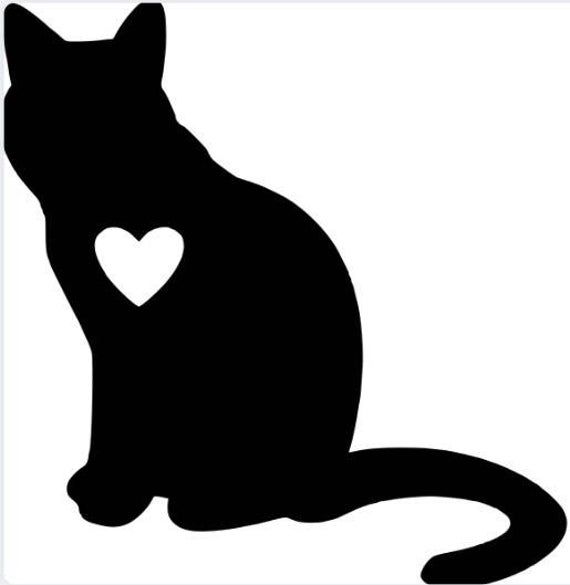 Tatuagens de gatos siluetas 13