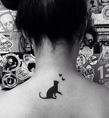 Tatuagens de gatos siluetas 10