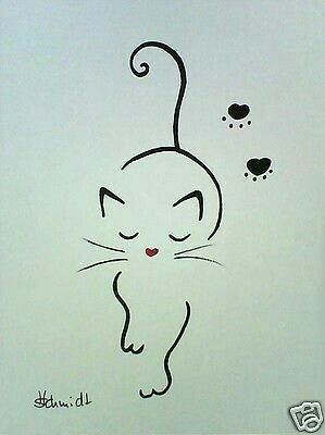Tatuajes de gatos siluetas