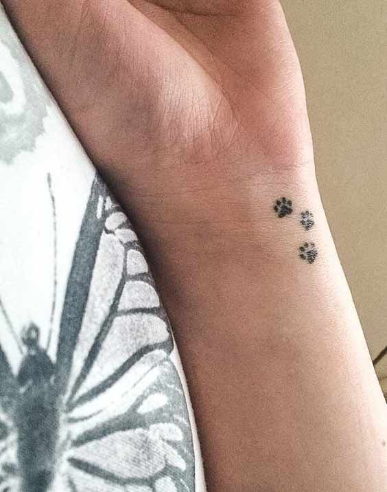Tatuajes de huellas de gato