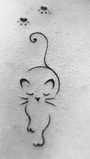 Tatuagens de huellas de gato 65