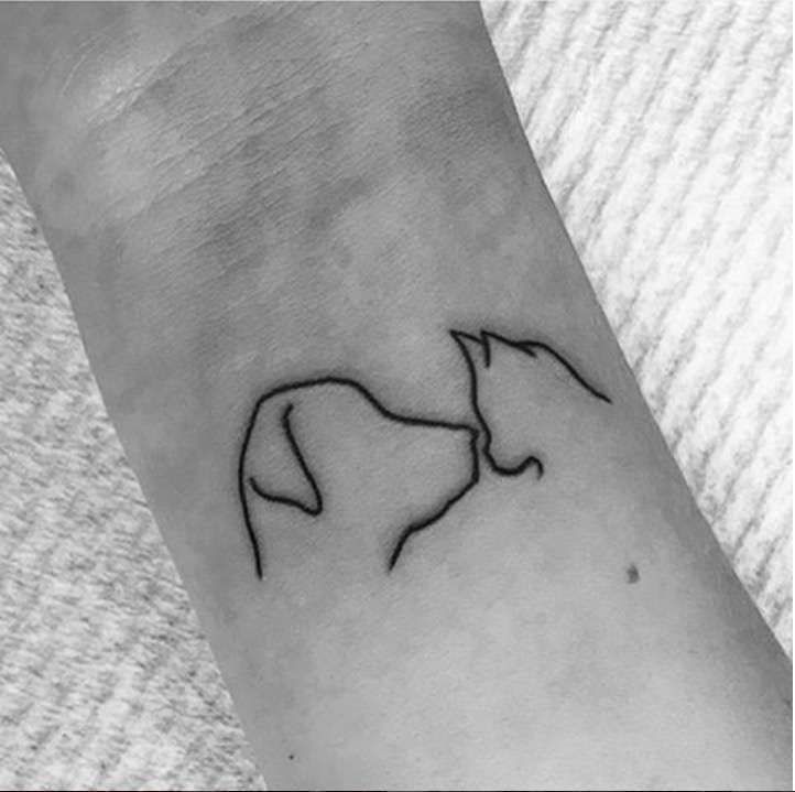 Tatuagens de huellas de gato 55