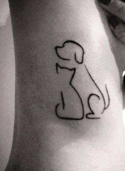 Tatuagens de huellas de gato 38