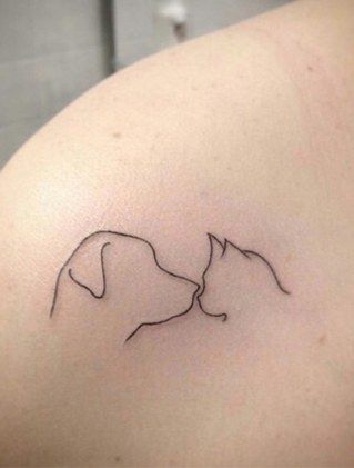 Tatuagens de huellas de gato 20