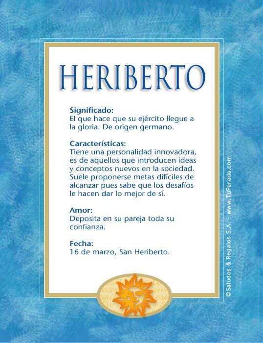 Tatuajes de nombre heriberto