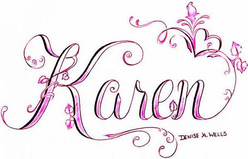 Tatuajes de nombre karen en chino 7