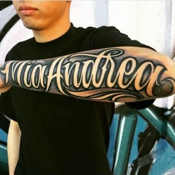 Tattoos von nombres antebrazo 9