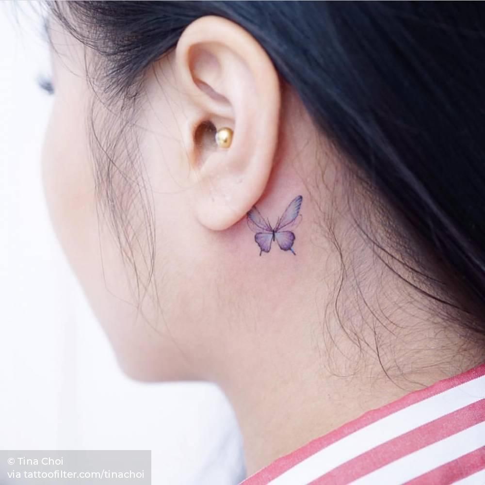 Tattoos of nombres atras de la oreja 16
