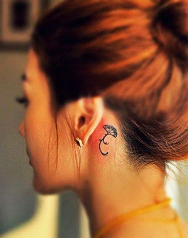 Tattoos of nombres atras de la oreja 9