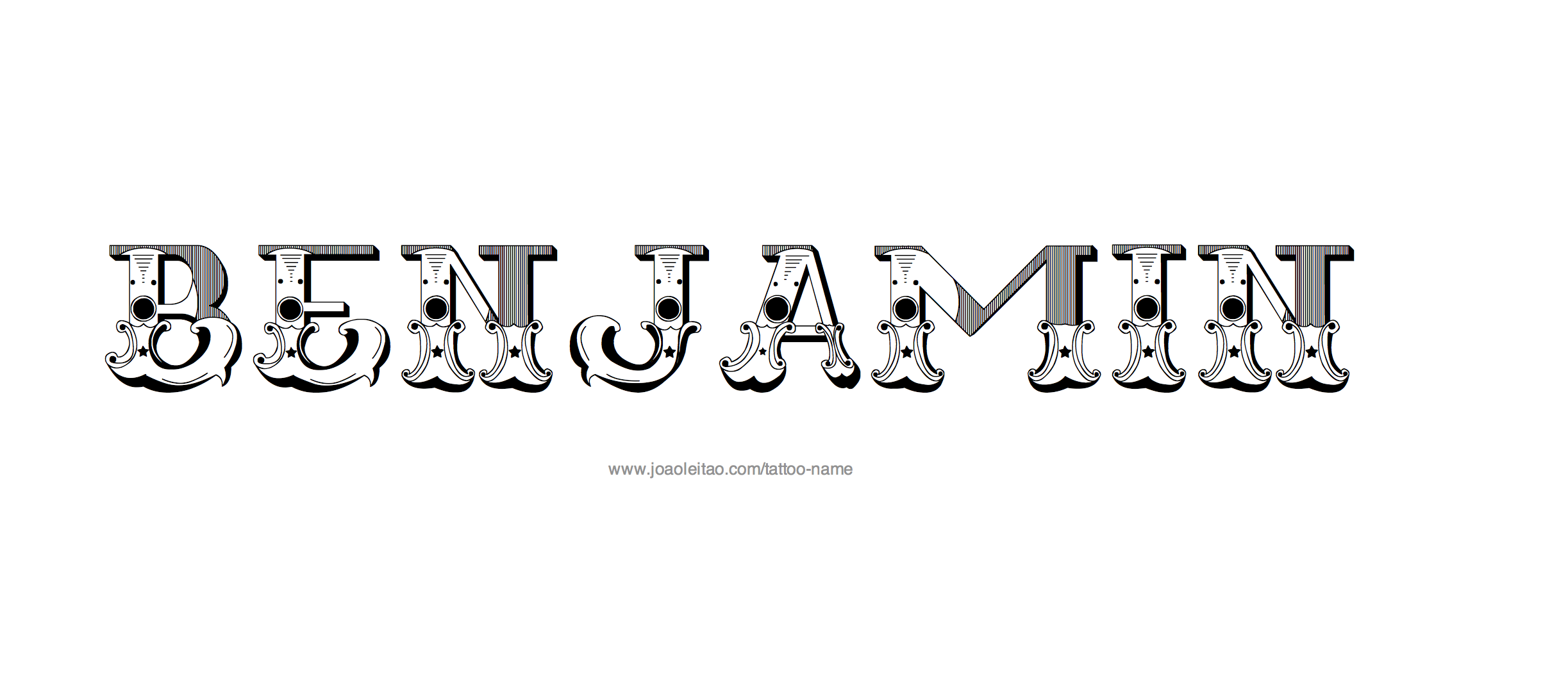 Tatuajes de nombres benjamin 17