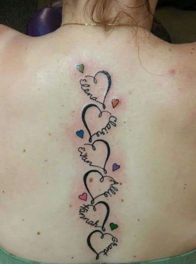 Tattoos von nombres con corazones 25