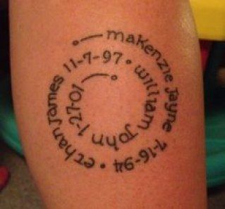 Tattoos of nombres con fechas 8