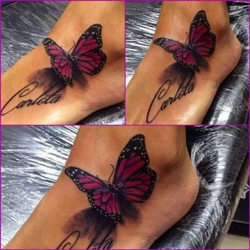 Tatuaggi di nombres con mariposas 5