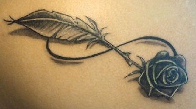 Tatuajes de nombres con plumas 17