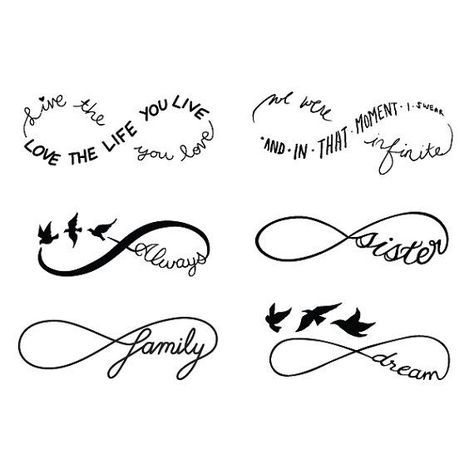 Tatuajes de nombres con signo infinito