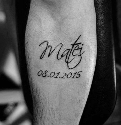 Tattoos von nombres de hijos en el antebrazo 5
