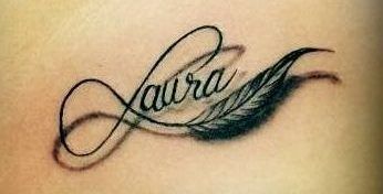 Tattoos of nombres en el muslo 24