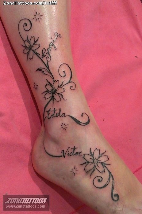 Tatuagens de nombres en el tobillo 11