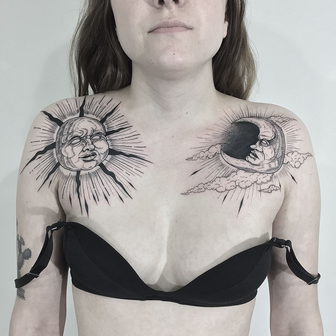 Tatuajes de nombres en la clavicula 35