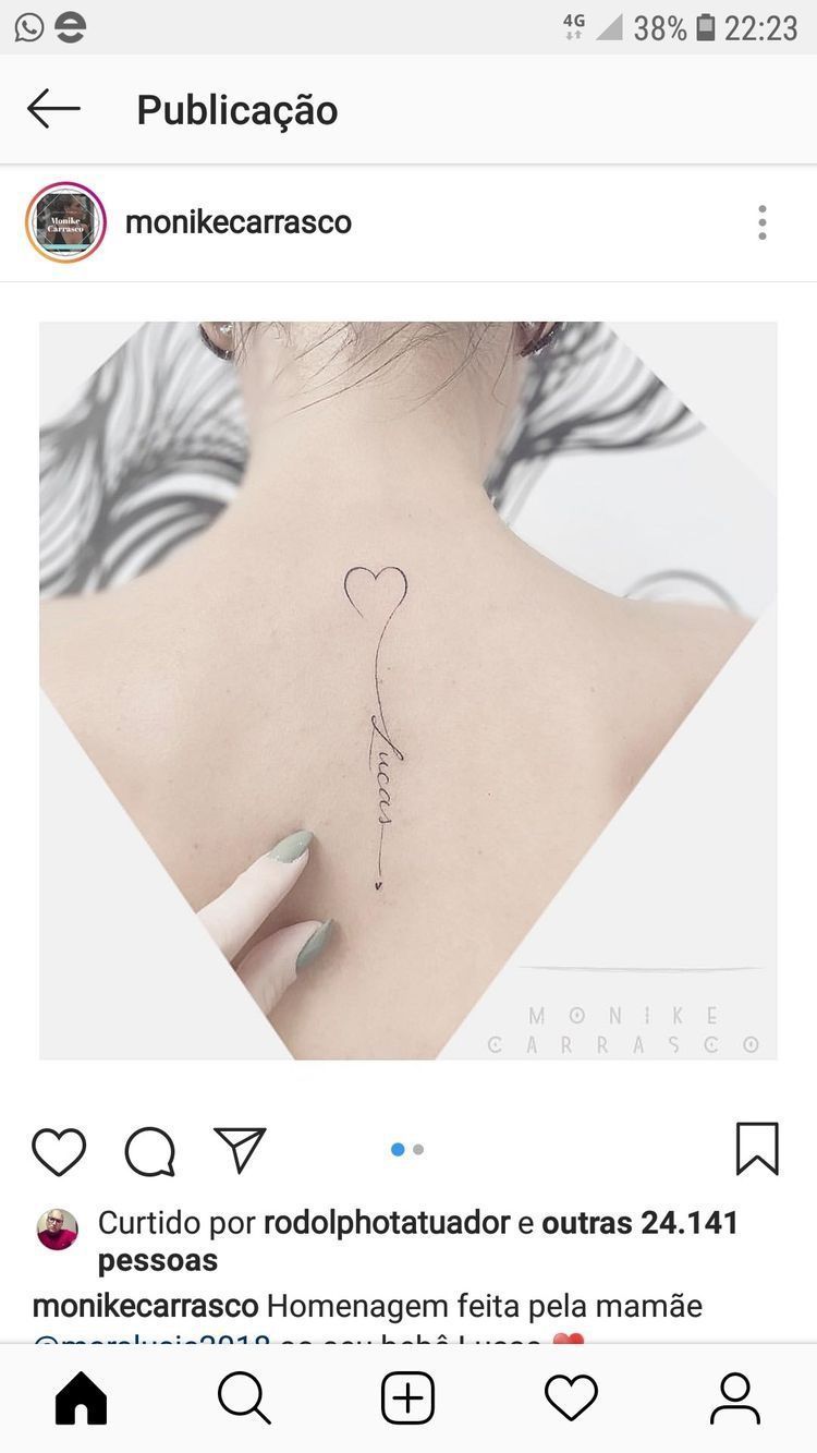 Tatuajes de nombres en la nuca 13