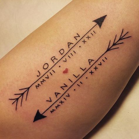 Tatuajes de nombres flechas 8