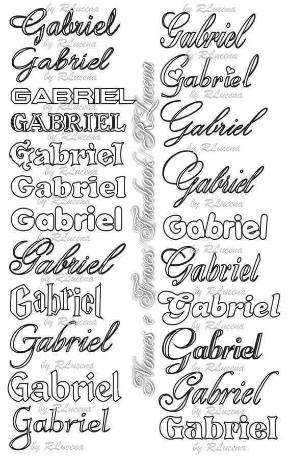 Tattoos of nombres gabriel 7