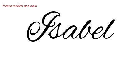 Tatuagens de nombres isabel 27