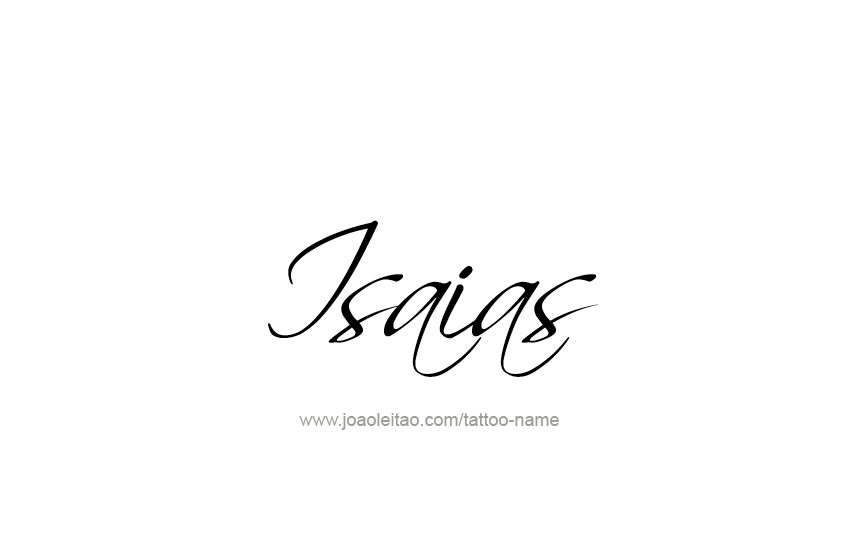 Tattoos of nombres isaias 16