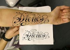 Tattoos of nombres kevin sombreado 54