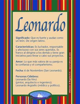 Tatuaggi di nombres leonardo 11