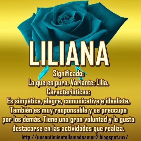 Tatuajes de nombres liliana 20
