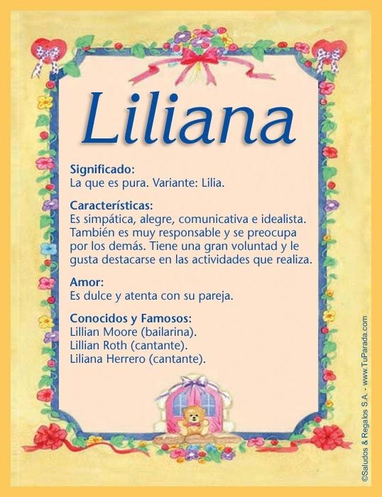 Tatuajes de nombres liliana 50
