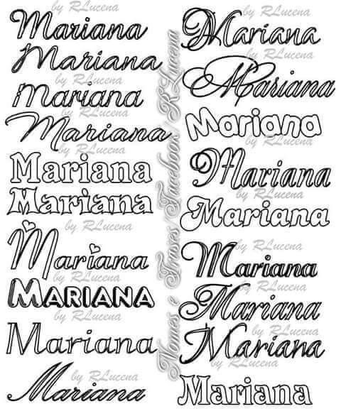 Tatuaggi di nombres mariana 5