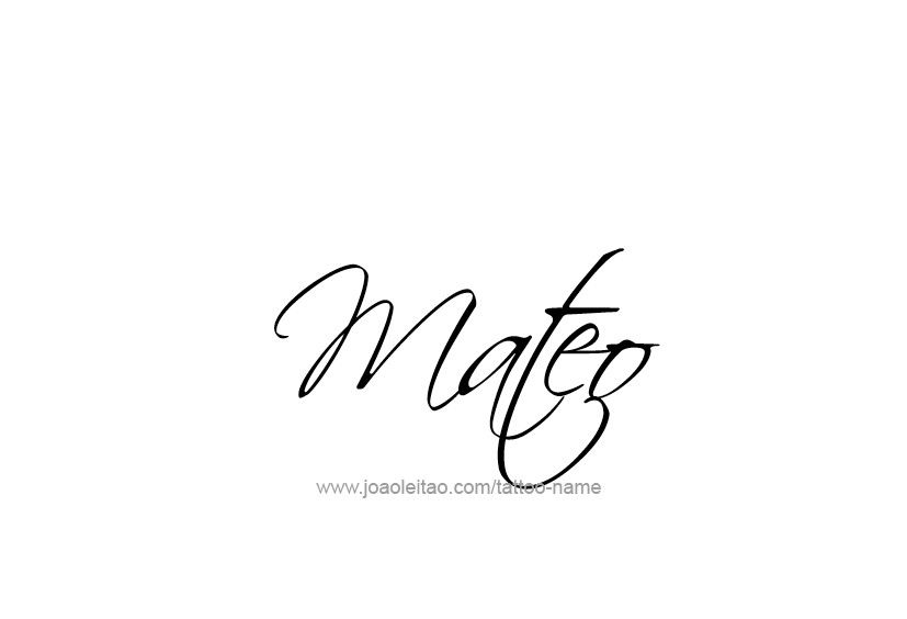 Tattoos von nombres mateo 17